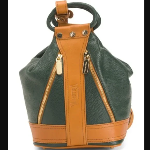 Valentina Leather Convertible Shoulderbag Backpack Handbag two tone leather s-l400.jpg main image 3